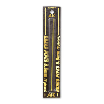 AK Interactive - Brass Pipes 0.5mm, 5 Units AK9104