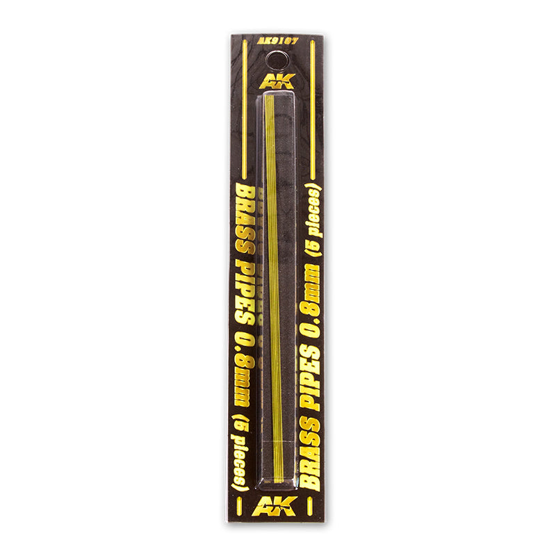 AK Interactive - Brass Pipes 0.8mm, 5 Units AK9107