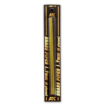 AK Interactive - Brass Pipes 1.7mm, 5 Units AK9116