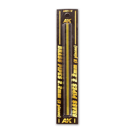 AK Interactive - Brass Pipes 2.2mm, 2 Units AK9119