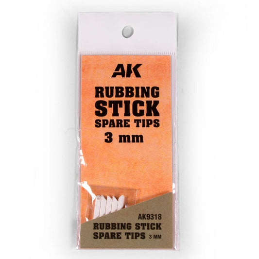 AK Interactive Rubbing Stick Spare Tips 3mm AK9318