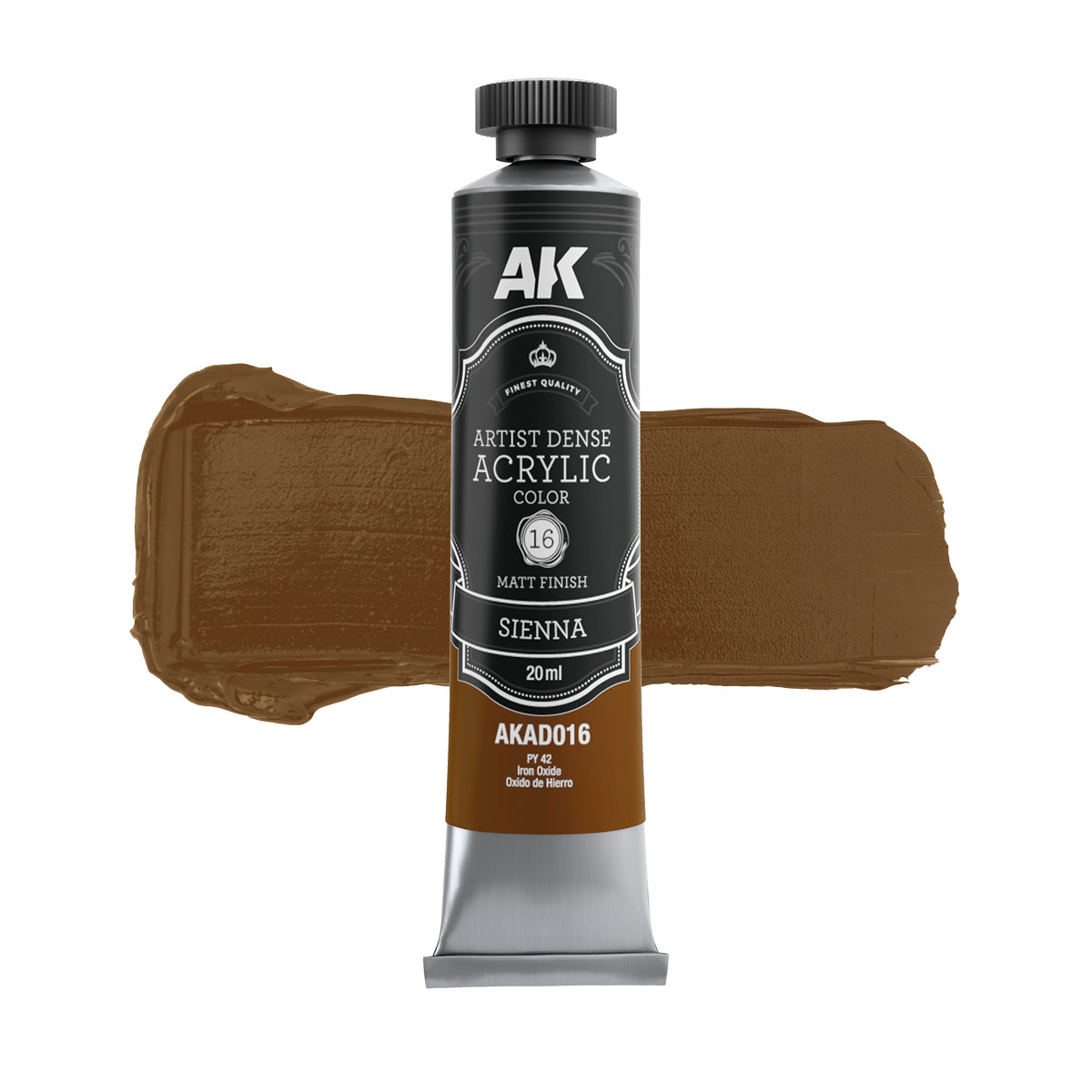 AK Interactive Dense Acrylic Black & White Set (6 tubes 20ml)