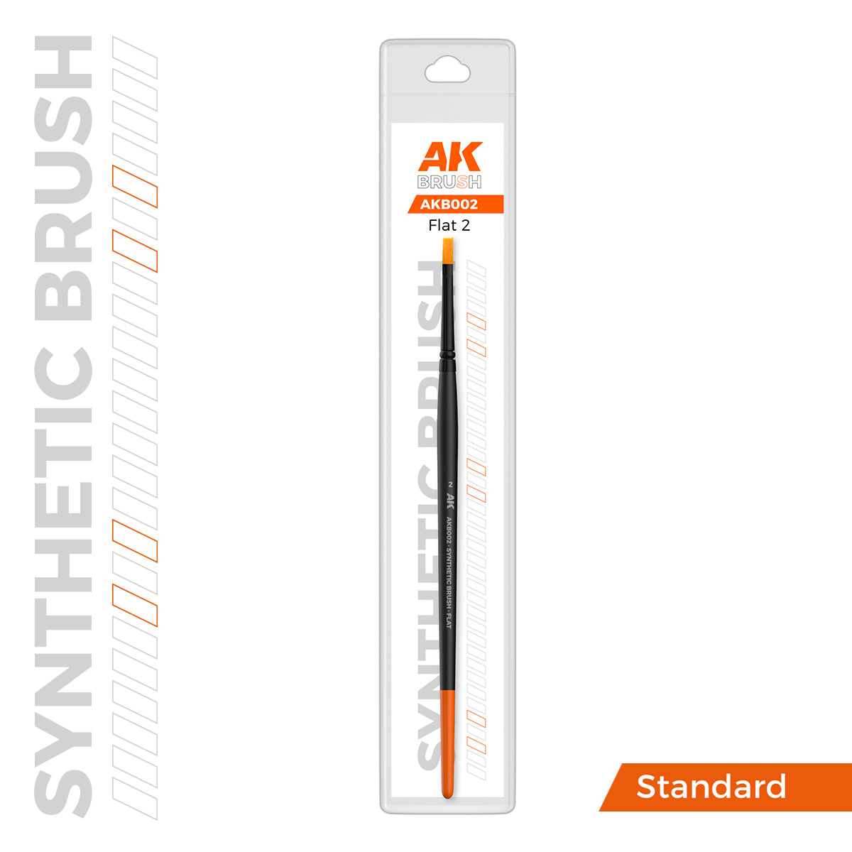 AK Interactive SYNTHETIC BRUSH - FLAT 2
