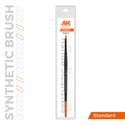 AK Interactive SYNTHETIC BRUSH - FLAT 2