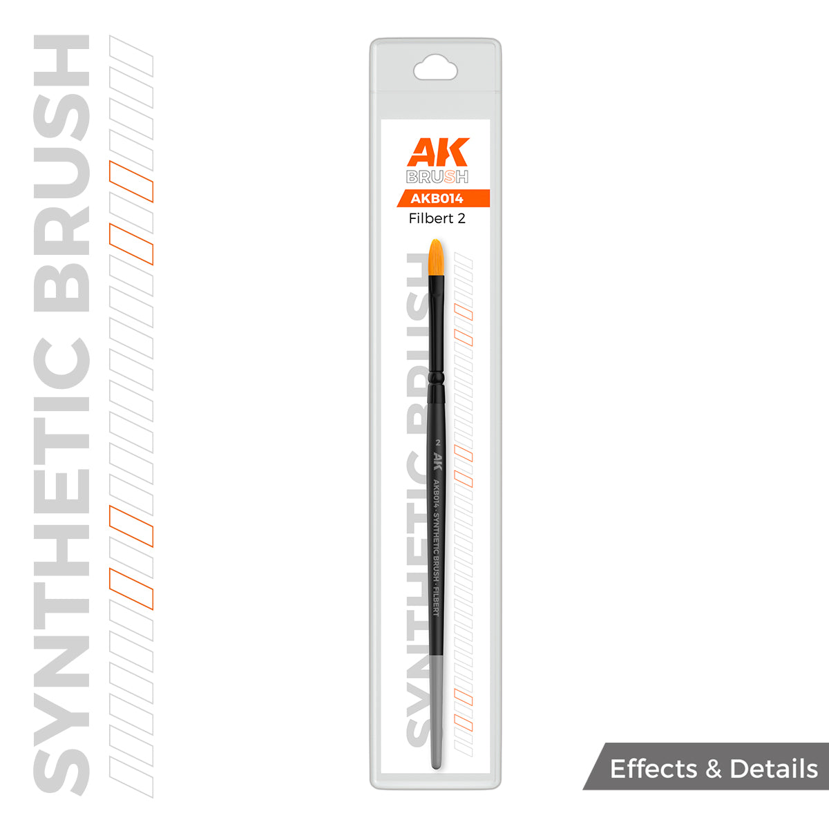 AK Interactive SYNTHETIC BRUSH - FILBERT 2