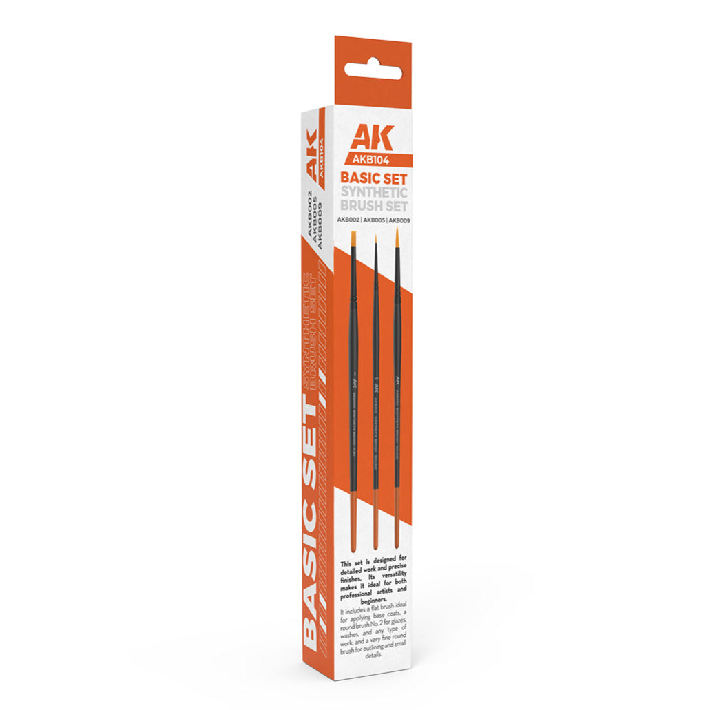 AK Interactive Basic Brushes Set (3 brushes) AKB104
