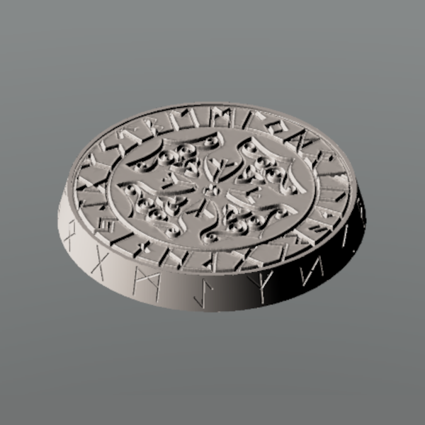 BA0011: 32mm Runic Futhark Cros