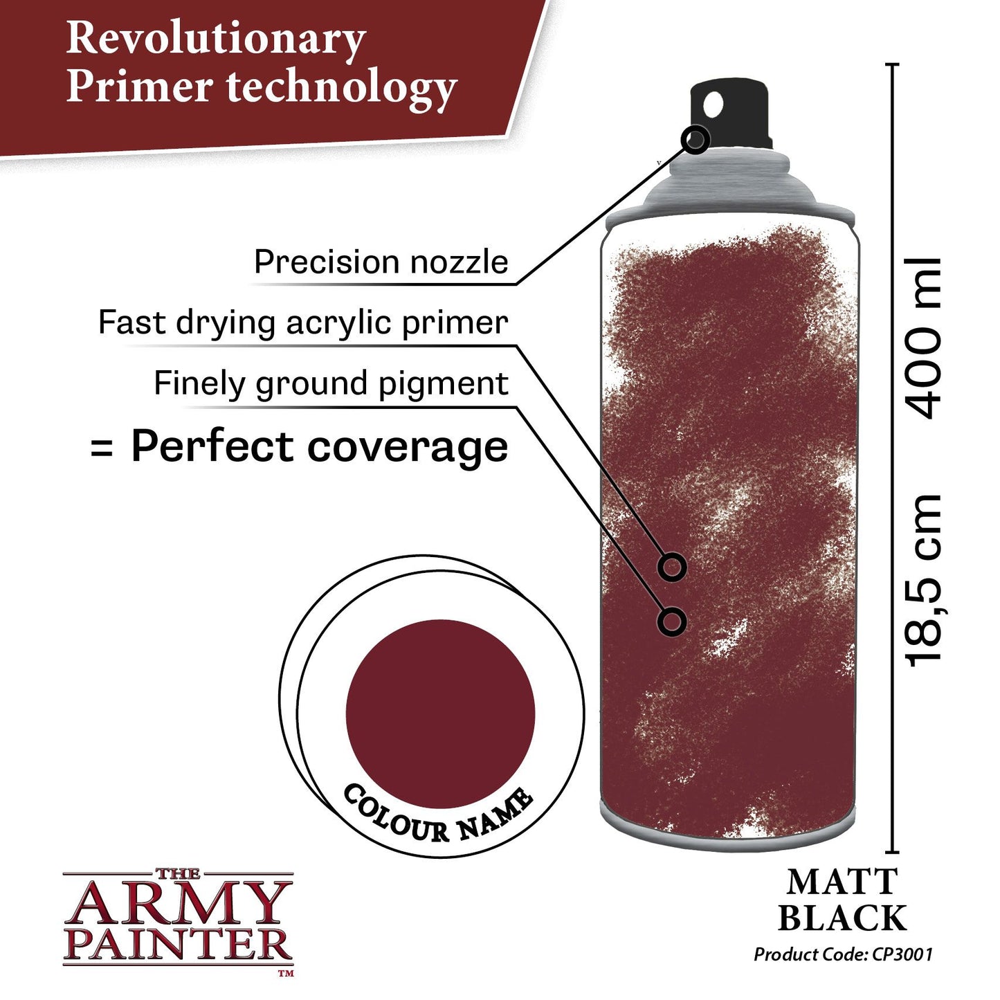 Army Painter Base Primer - Matt White (400ml)