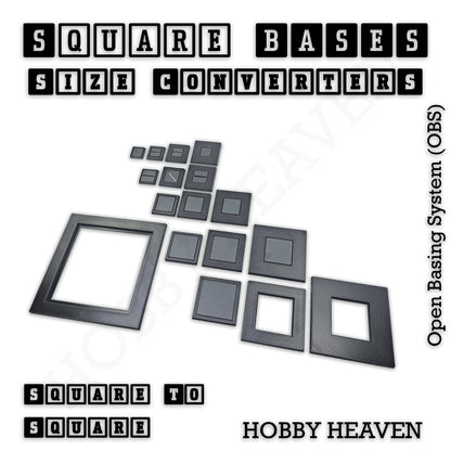Square to Square Base Converters 3D Print Full Range