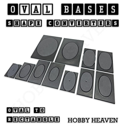 Oval to Rectangle Base Converters 3D Print Full Range