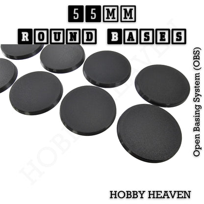 55mm Round Textured Bases 3D Printed Infinity Compatible