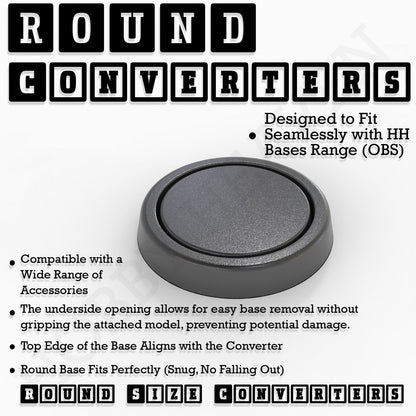 Round to Round Base Converters 3D Print Full Range
