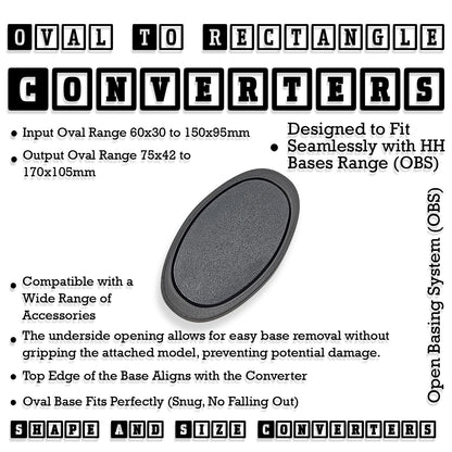 Oval to Oval Bases Size Converters 3D Print Full Range