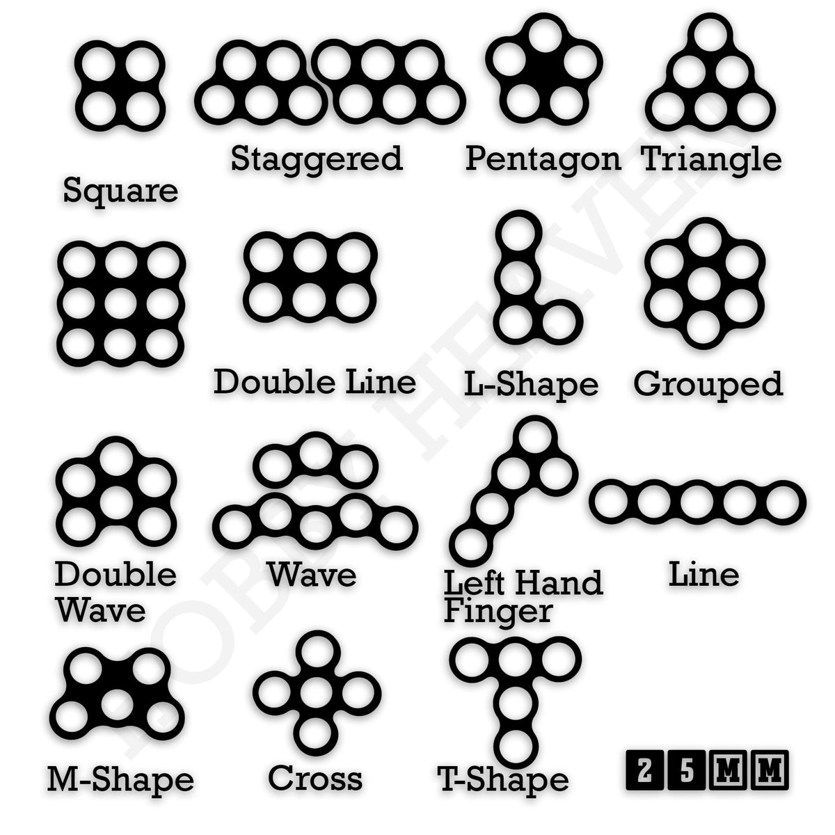 25mm Movement Trays for Tabletop Games | Wargaming | Full Range