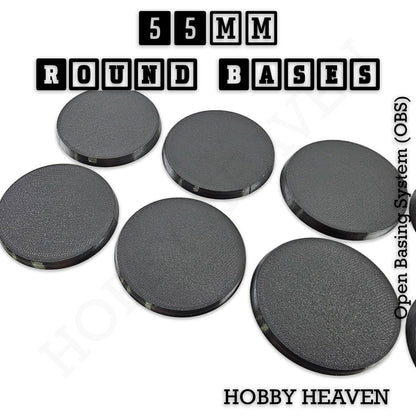 55mm Round Textured Bases 3D Printed Infinity Compatible