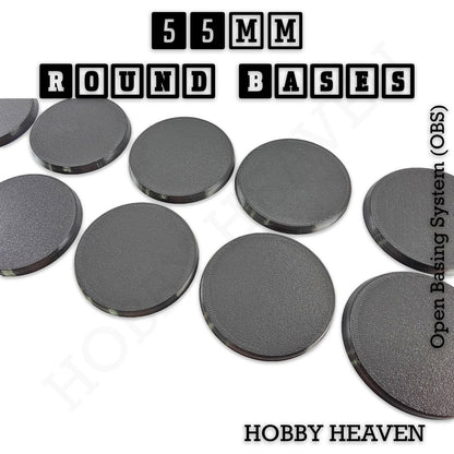55mm Round Textured Bases 3D Printed Infinity Compatible
