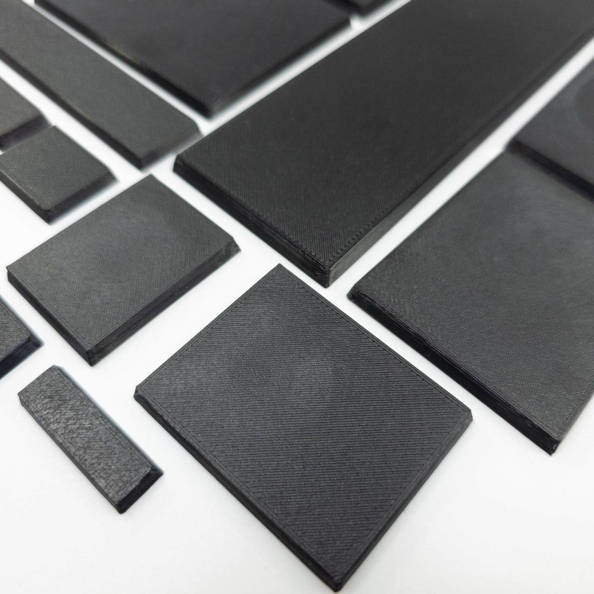 Rectangle Bases Small Sizes - 20x15mm to 75x25mm and up to 60x50mm Wide - 3D Print Tabletop Games