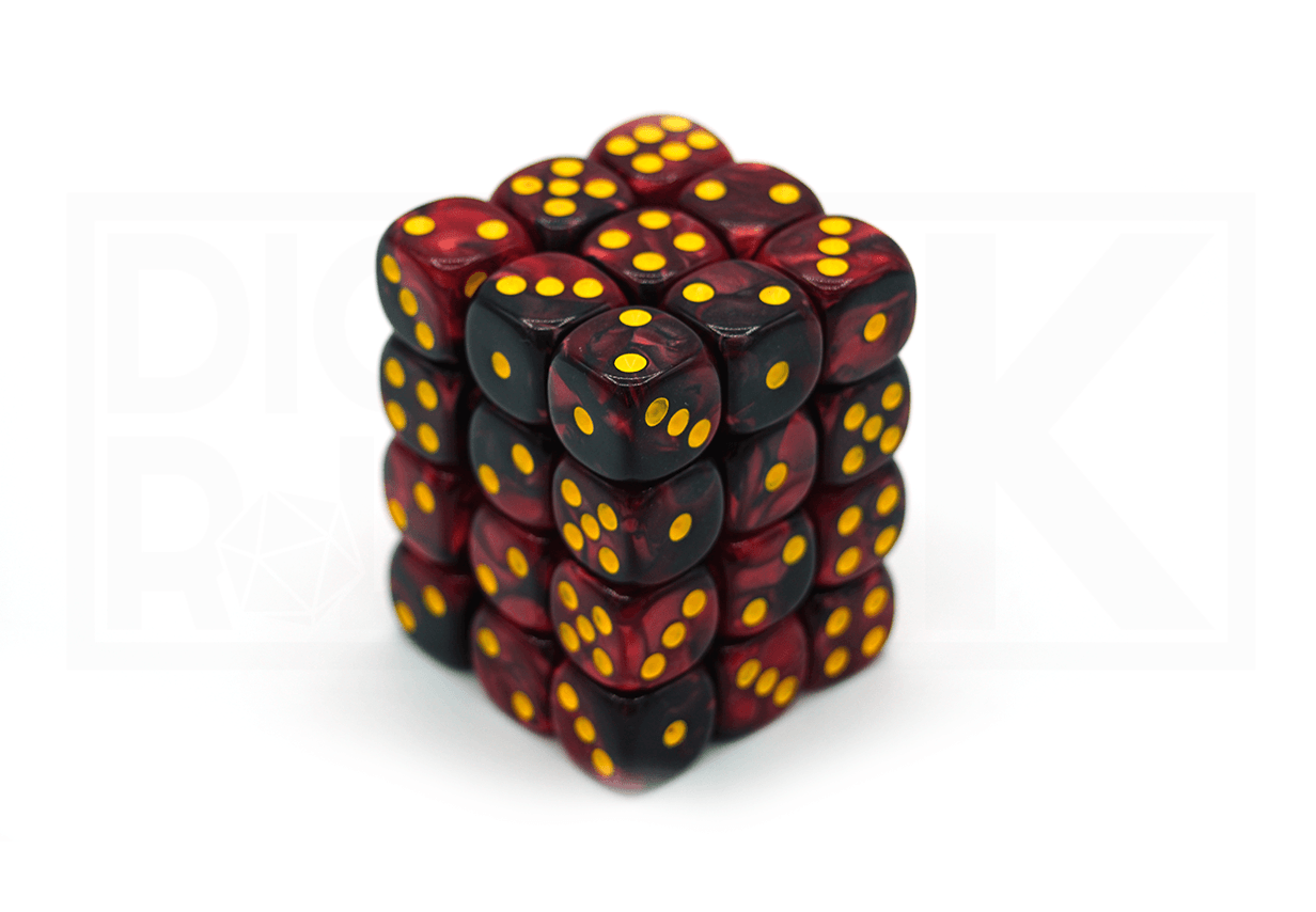 36x12MM Dice Block | Elemental Black & Red