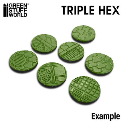 Rolling Pin - Triple Hex