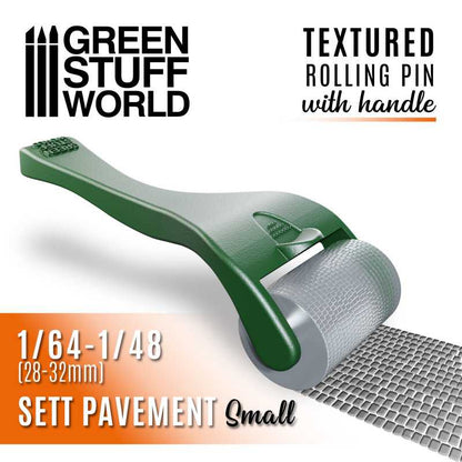 Rolling Pin with handle - Sett Pavement (Small)