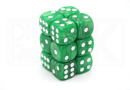12x16MM Dice Block | Pearl Green