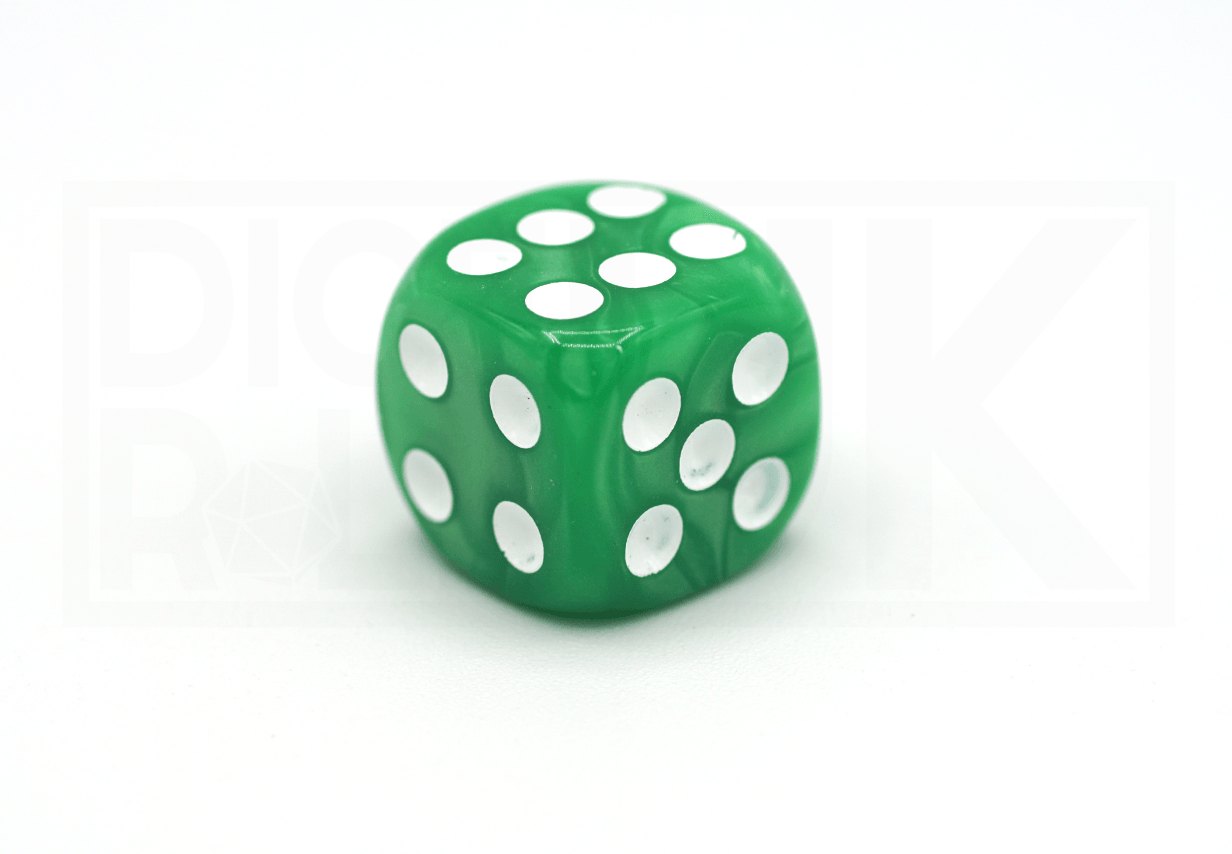 12x16MM Dice Block | Pearl Green