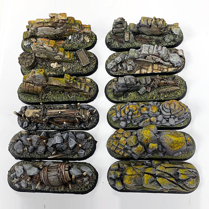 Several set pieces of scatter terrain, finely detailed resin casts designed and made with love by Legend Games. Requires painting.