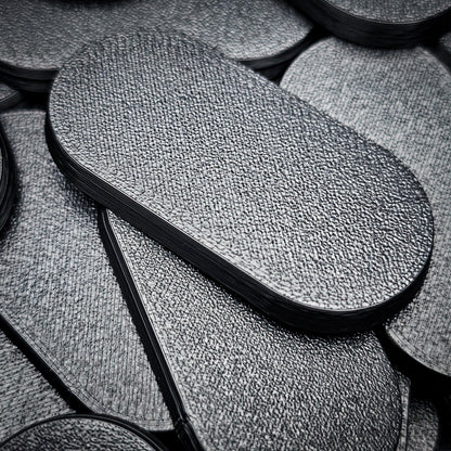 50x25mm Pill Plain Black Plastic Bases 3D Print