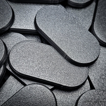50x25mm Pill Plain Black Plastic Bases 3D Print