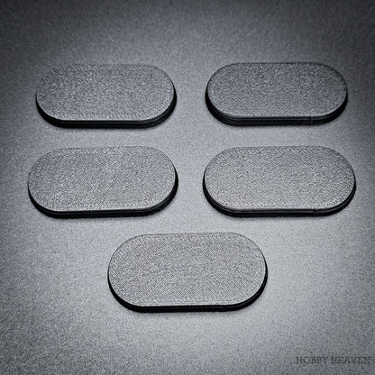 50x25mm Pill Plain Black Plastic Bases 3D Print