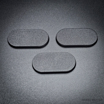 50x25mm Pill Plain Black Plastic Bases 3D Print