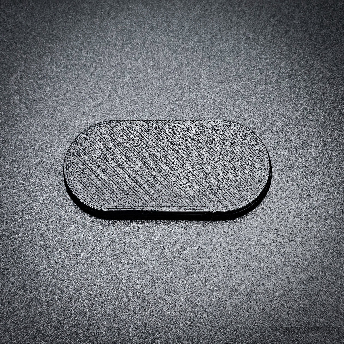 50x25mm Pill Plain Black Plastic Bases 3D Print
