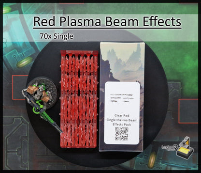 Red Plasma Beam Miniature Effects Packs - for Wargaming Model Bits