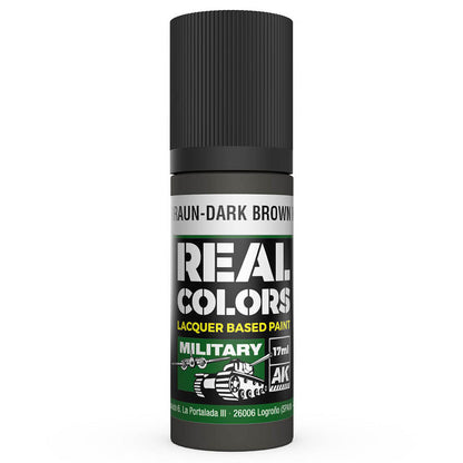 AK Interactive Real Colors - Dunkelbraun-Dark Brown RAL 7017