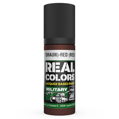 AK Interactive Real Colors - Rot (Rotbraun)-Red (Red Brown) RAL 8012