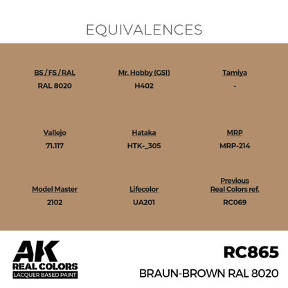 AK Interactive Real Colors - Braun-Brown RAL 8020