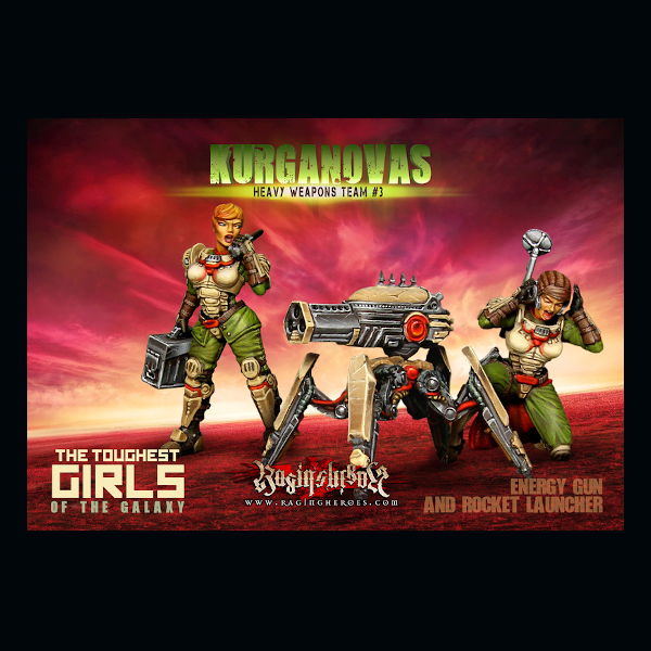 The Kurganovas are sisters, and their armies are predominantly dangerous and sexy females! These figures come unassembled and unpainted.