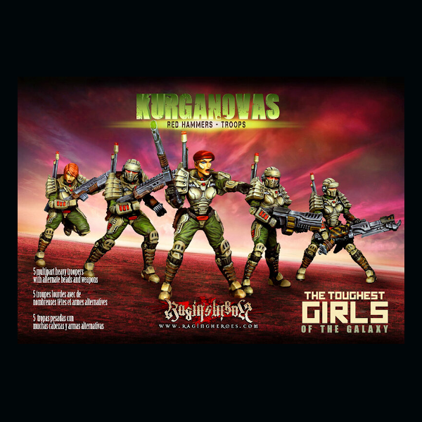 The Kurganovas are sisters, and their armies are predominantly dangerous and sexy females! These figures come unassembled and unpainted.