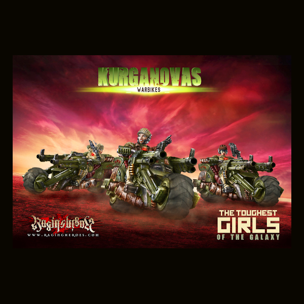 The Kurganovas are sisters, and their armies are predominantly dangerous and sexy females! These figures come unassembled and unpainted.