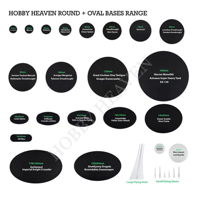 90x52mm Oval Plain Plastic Bases