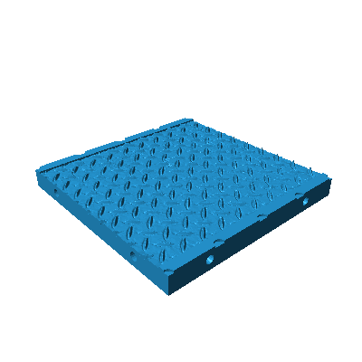 SS0006 - Space Station - Floor tile 3 (Corridor plate - Two edge trim opposing sides)