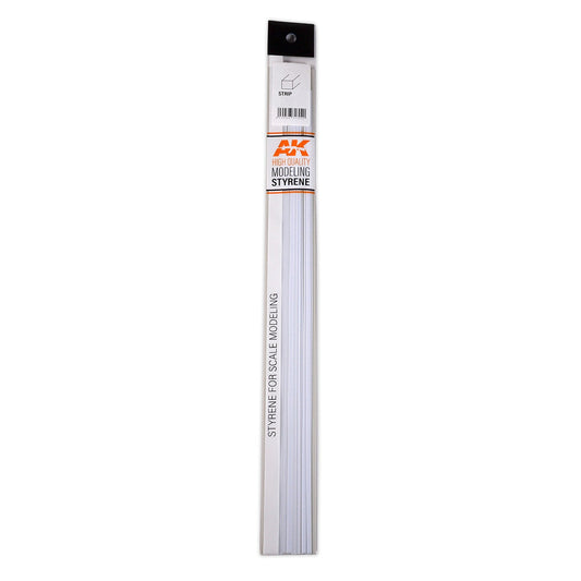 AK Interactive - Strips 0.75 x 0.75 x 350mm - Styrene Strip