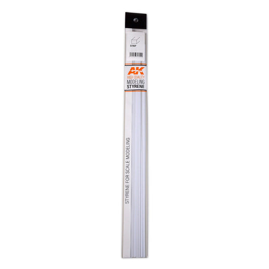 AK Interactive - Strips 1.00 x 1.00 x 350mm - Styrene Strip