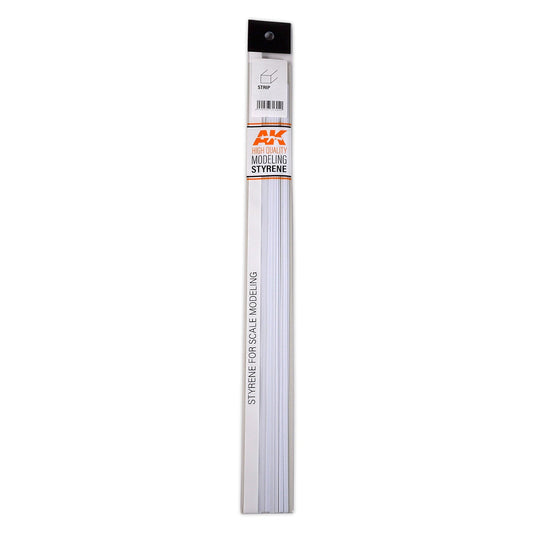 AK Interactive - Strips 1.00 x 4.00 x 350mm - Styrene Strip