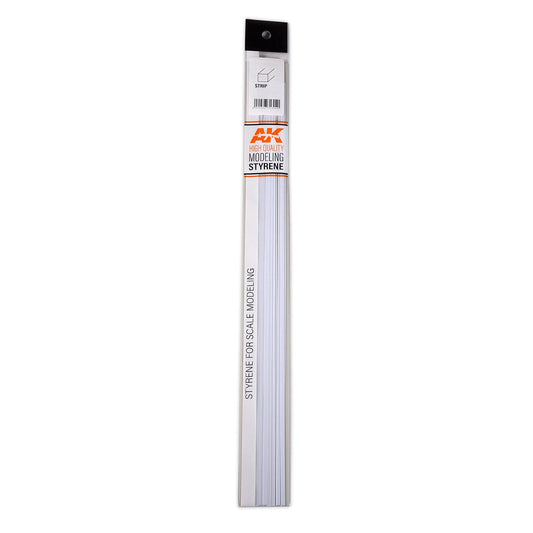 AK Interactive - Strips 0.50 x 0.50 x 350mm - Styrene Strip