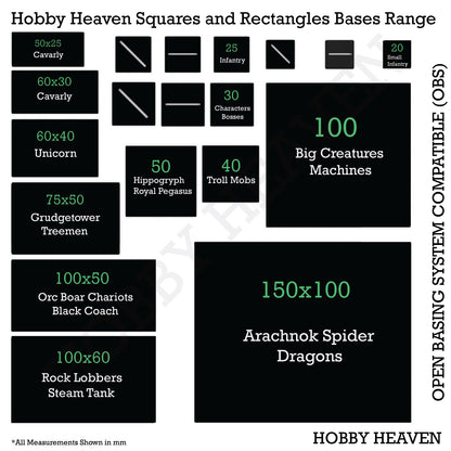 150x100mm Rectangular Plain Plastic Bases