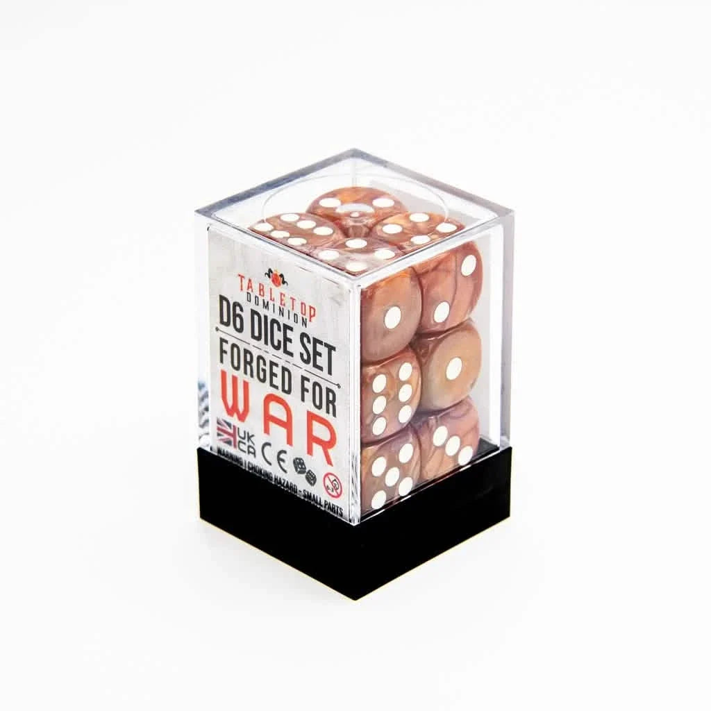 16mm D6 | Pearl Coffee | Round Edge | 12 Pack