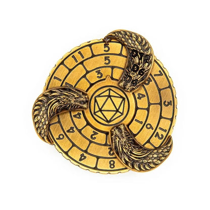 Prophecy Wheel | DND Dice Spinner | Ancient Gold