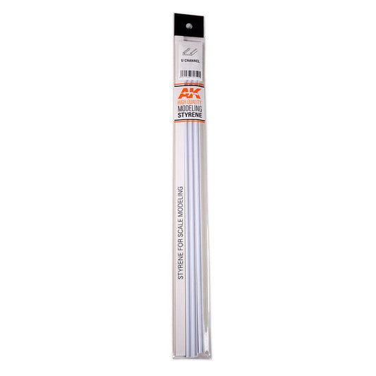 AK Interactive - U Channel 5mm Width x 350mm - Styrene Strip