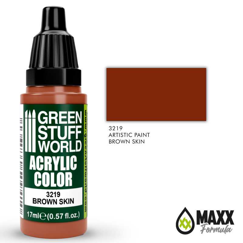 Green Stuff World Acrylic Color Paint - BROWN SKIN 17ml